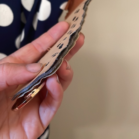 Xtaren Plus Navy Poka Dot Belted Dress - Picture 5 of 6